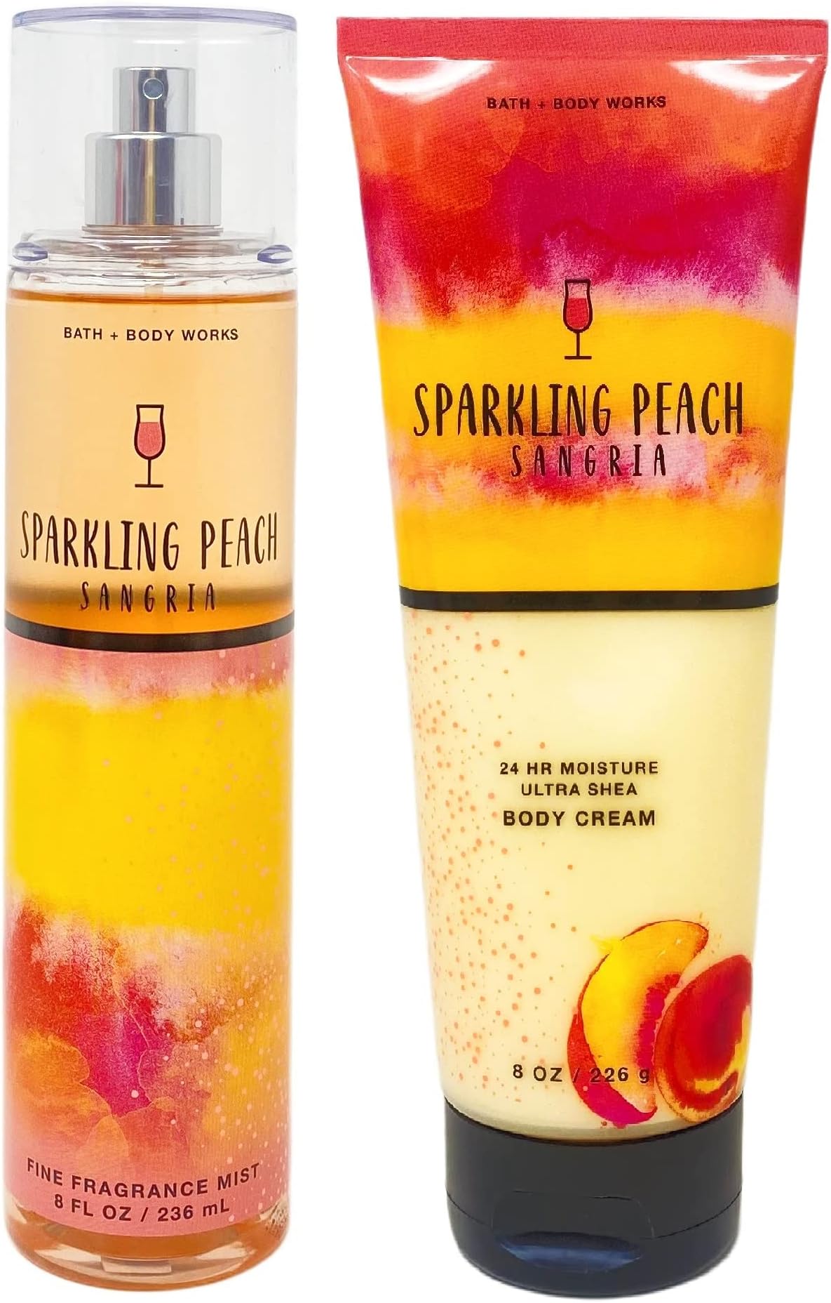 Bath & Body Works Sparkling Peach Sangria 2 Piece Set