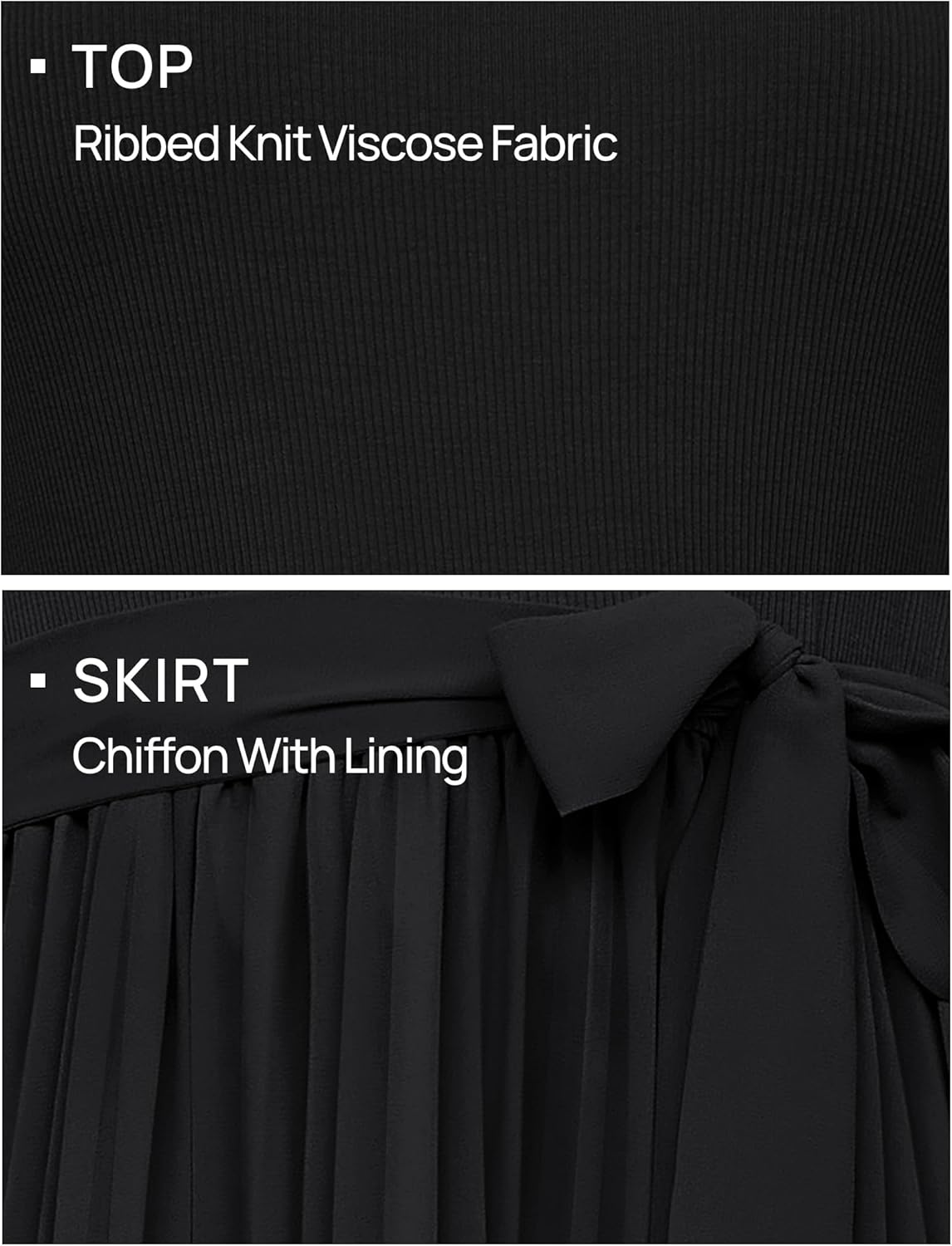 ZESICA Women's Fall Long Sleeve Midi Dress 2025 Casual Crewneck Knit Belted Pleated A Line Flowy Party Dresses - Image 6