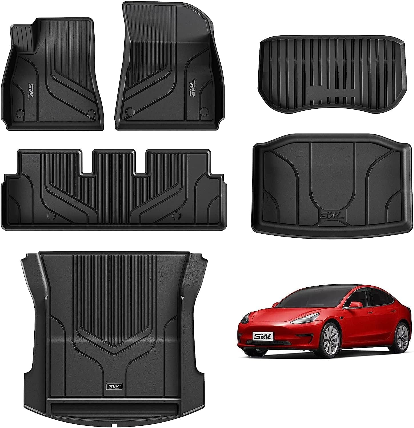SUMK Floor Mats for Tesla Model 3 2021 2022 2023 All