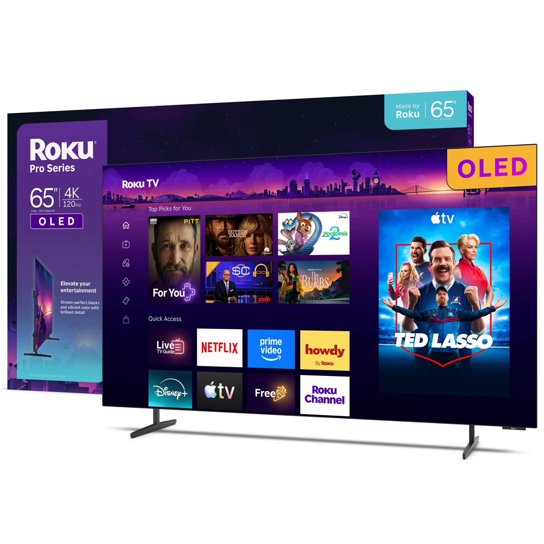 Roku 65-Inch Pro Series Smart TV | 4K OLED 120Hz | 2026 RokuTV | Ultra Thin Flat Screen T…