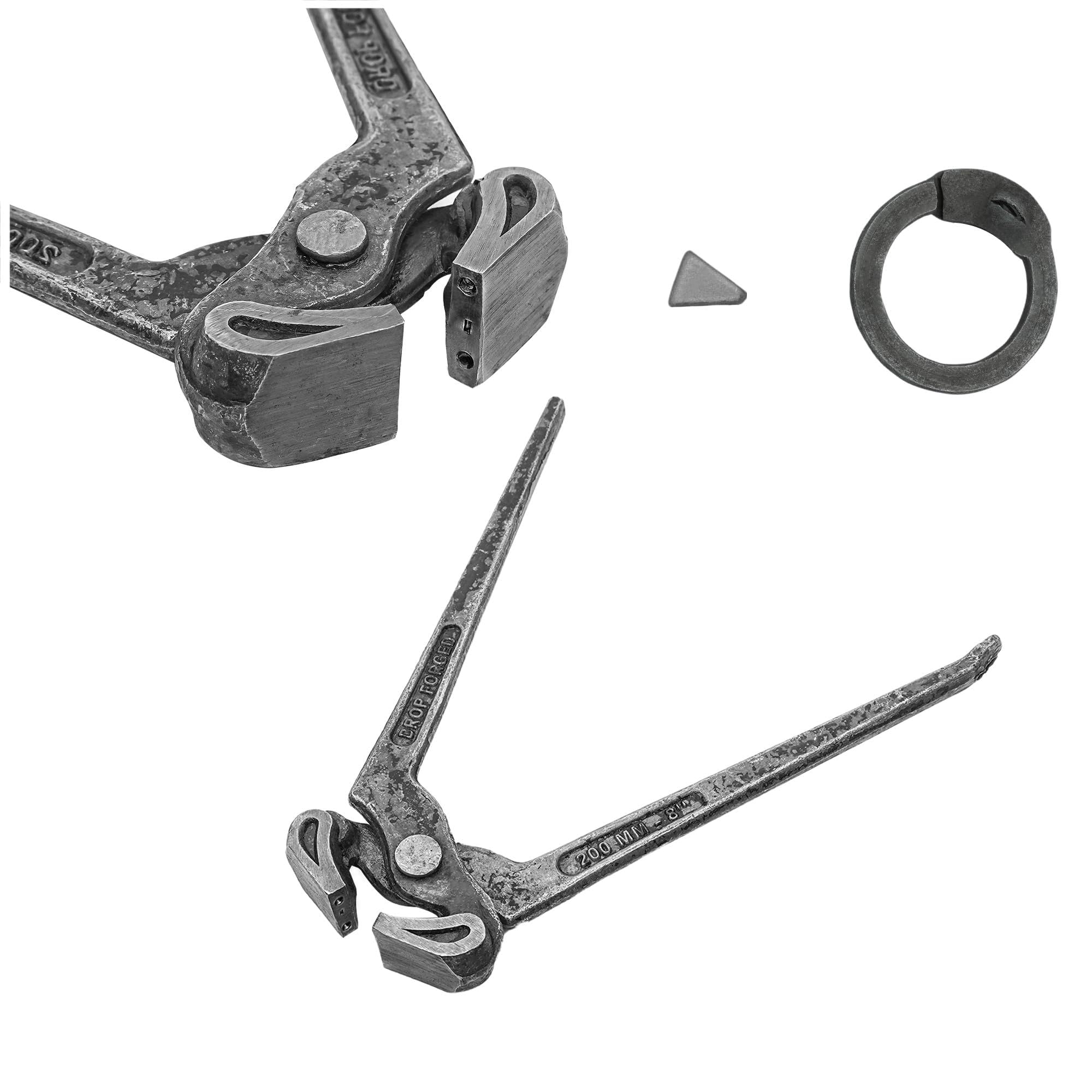 Herramientas remachadas de cuña de malla de cadena, remaches triangulares, alicates de malla duraderos, herramientas de ajuste de remaches, suministros de manualidades de armadura medieval, remaches