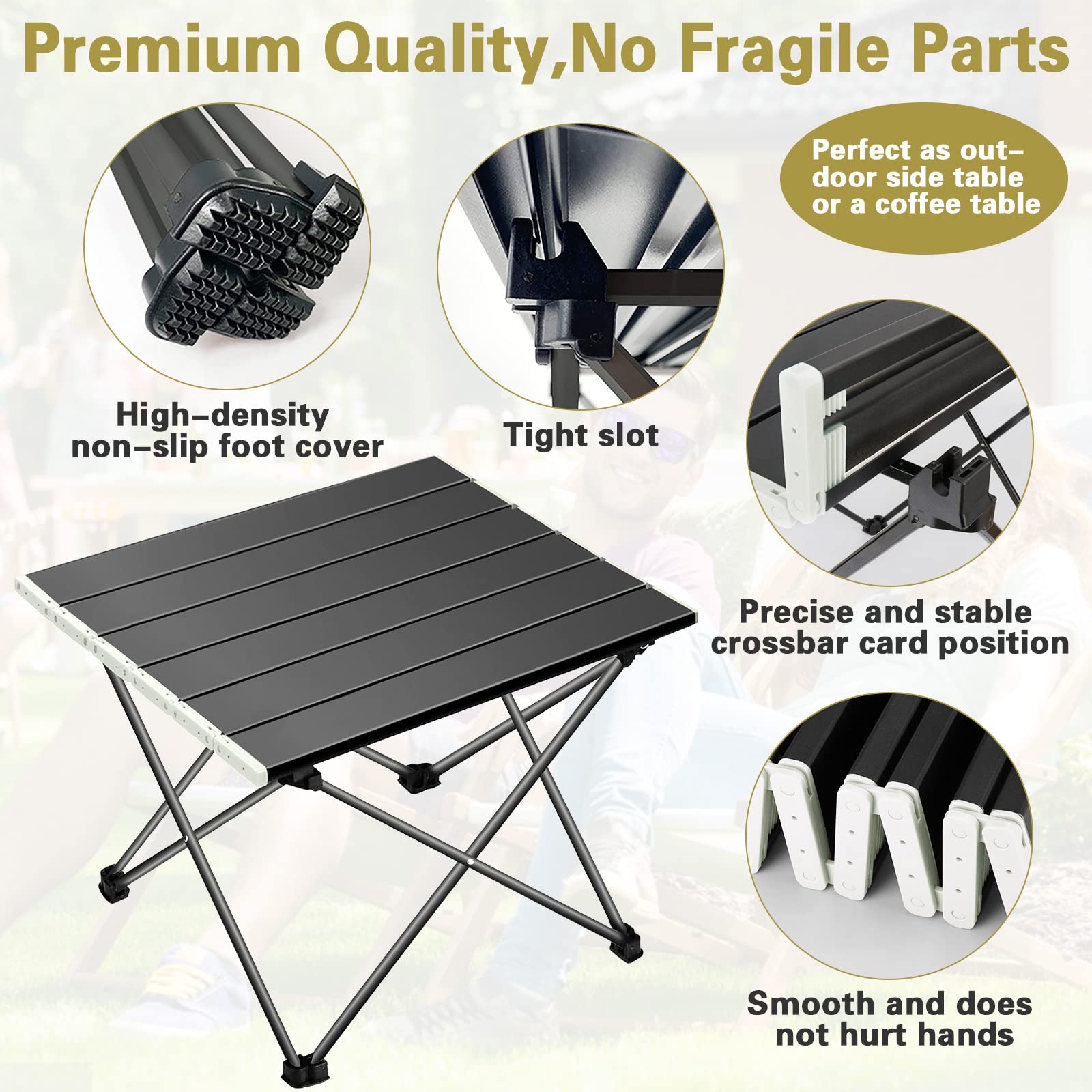 Table De Camping Pliable TREKOLOGY - Légère Et Portable - Support 23 Kg - Aluminium - Pour Pique-nique, Plage, Randonnée