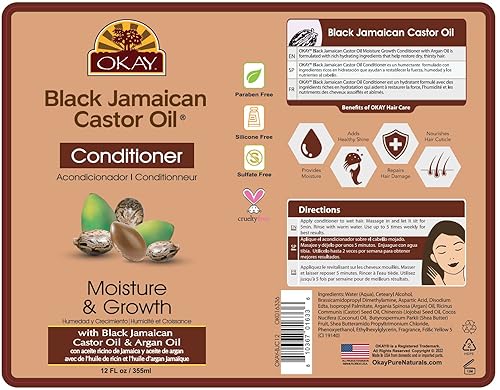 Miniatura 6 de Convenience Kits International Kit de 10 piezas de lujo para mujer con aceite de ricino negro jamaicano OKAY, cabello, cuerpo, cuidado bucal,