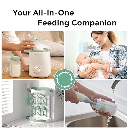 Miniatura 5 de Momcozy Biberón natural, cuello ancho, recipiente de leche materna sin BPA, botella de colección de almacenamiento para refrigerador y enfriador de