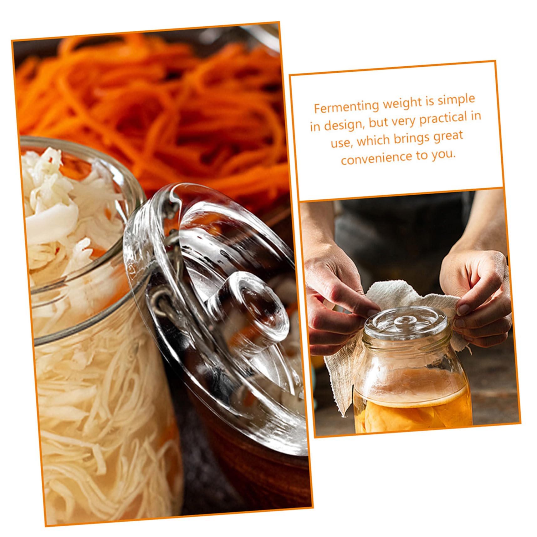 Toyvian 2 Stück Glasgewichte zur Fermentation mit Weitem Hals Gärgewichte aus Sicherem Glas für Fermentierglas Multifunktional und Verarbeitet