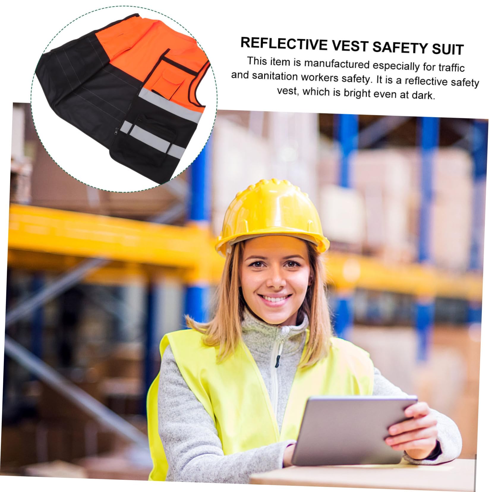 Lurrose 10 Pièces Gilet de Réfléchissant pour Cyclisme Course Haute Visibilité Gilet de Protection pour Activités Nocturnes Extérieur