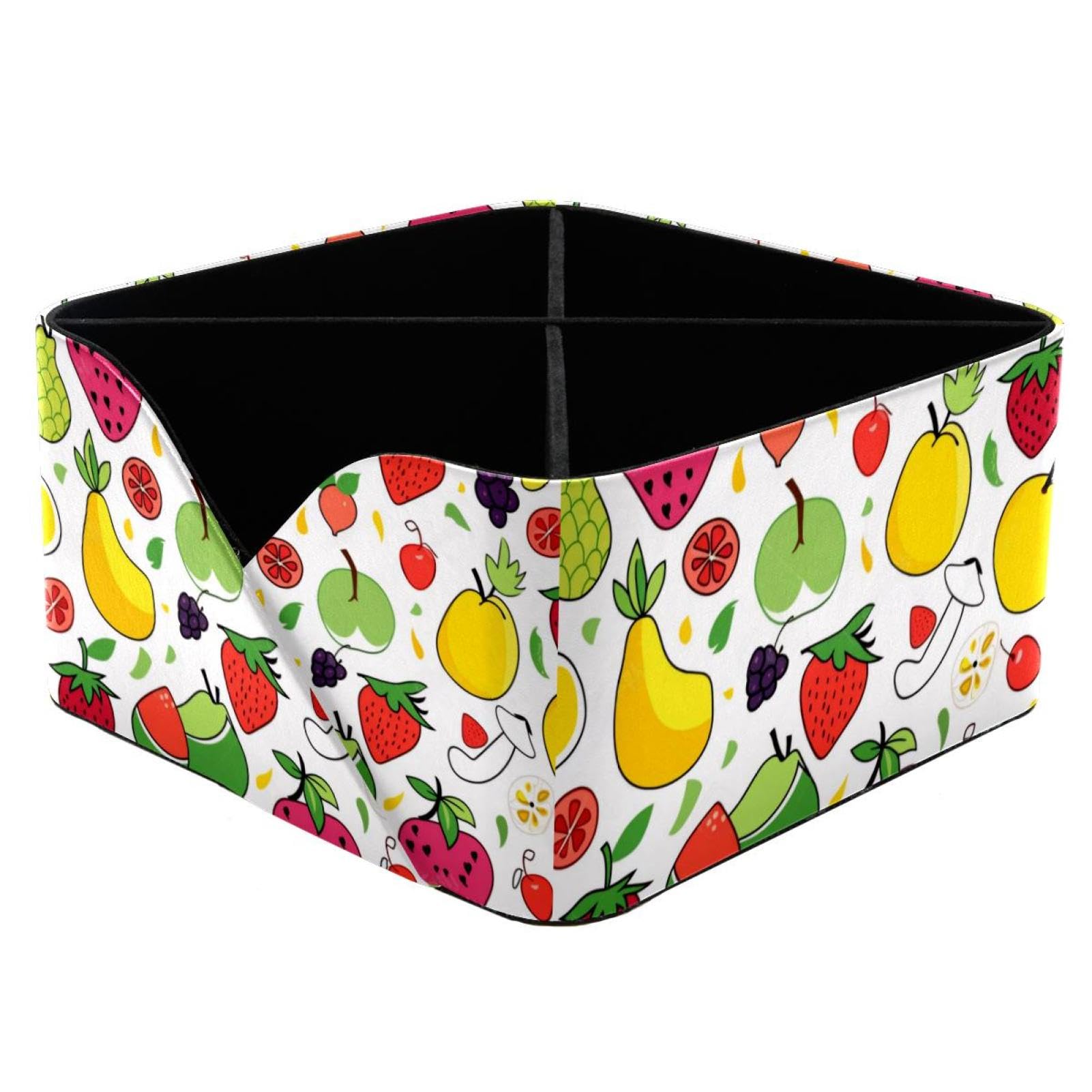 Rangement de papeterie rectangulaire style fruits colorés pour libérer votre espace