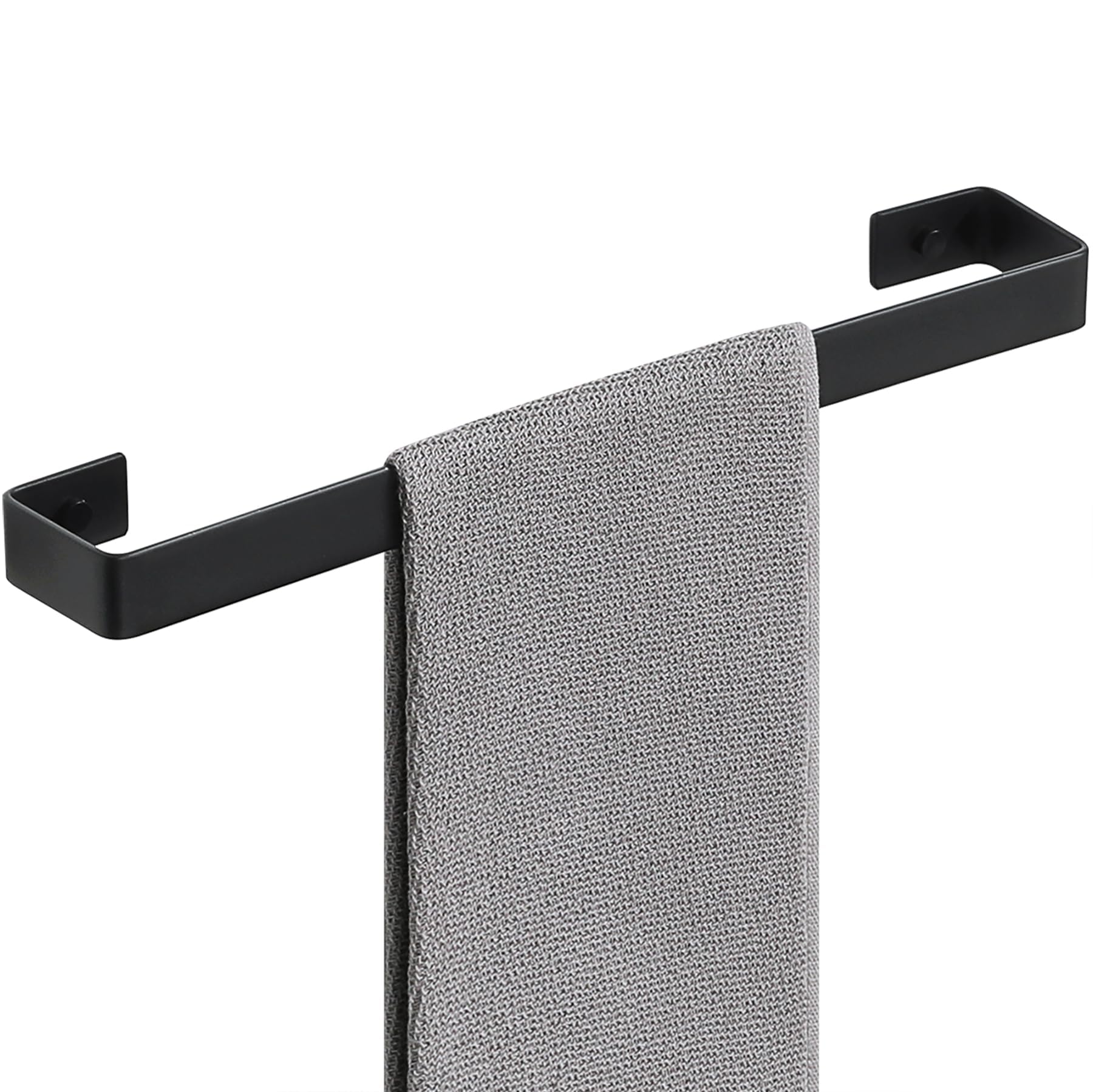 Mooche Black Towel Rail Wall Mounted, Hand Towel Holder, SUS304 Stainless Steel Matte Black Towel Bar, Multi-Function Towel Rack for Bathrooms, Living Rooms, Balconies,Bedroom,Kitchen, 40CM