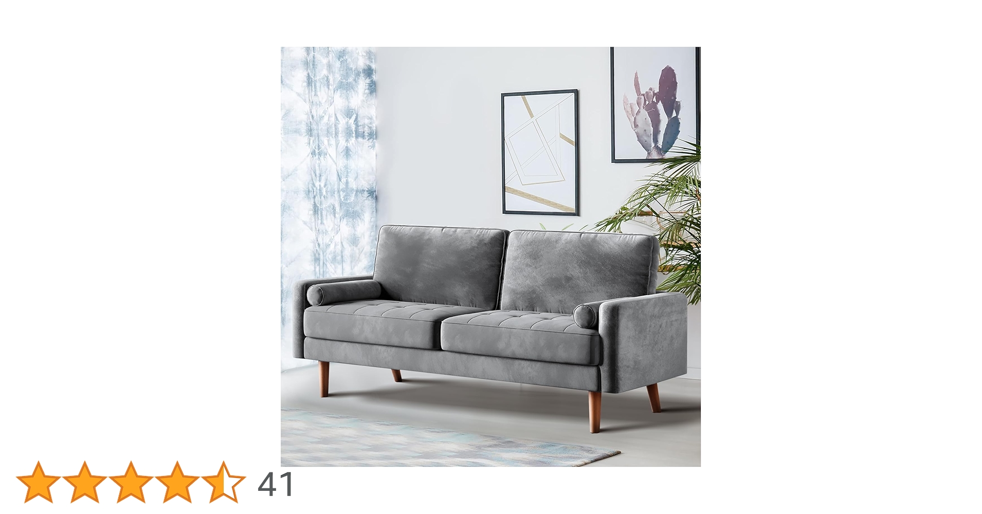 Vesgantti ソファー3人掛け ベルベット ポケットコイル (緑) 81tI09hwKsL._AC_UF350,