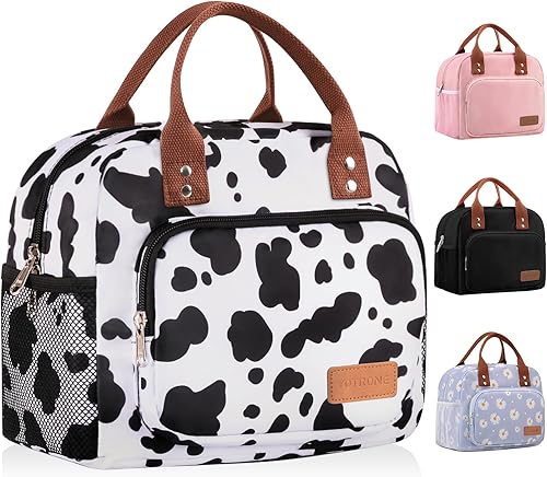Yotrone Bolsa de almuerzo para mujer, lonchera aislada para mujeres, hombres, adultos, trabajo, linda bolsa de almuerzo de gran capacidad,
