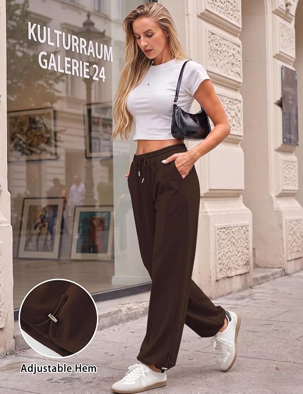 Rapbin Business Casual Pants for Women Wide Leg Pant with Pocket Dark Brown by Rapbin - Used condition - Image 7