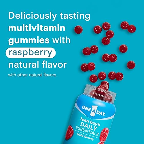 Miniatura 8 de One A Day Gomitas multivitamínicas para adolescentes para él suplemento con vitamina A vitamina C vitamina D vitamina E y zinc para apoyo