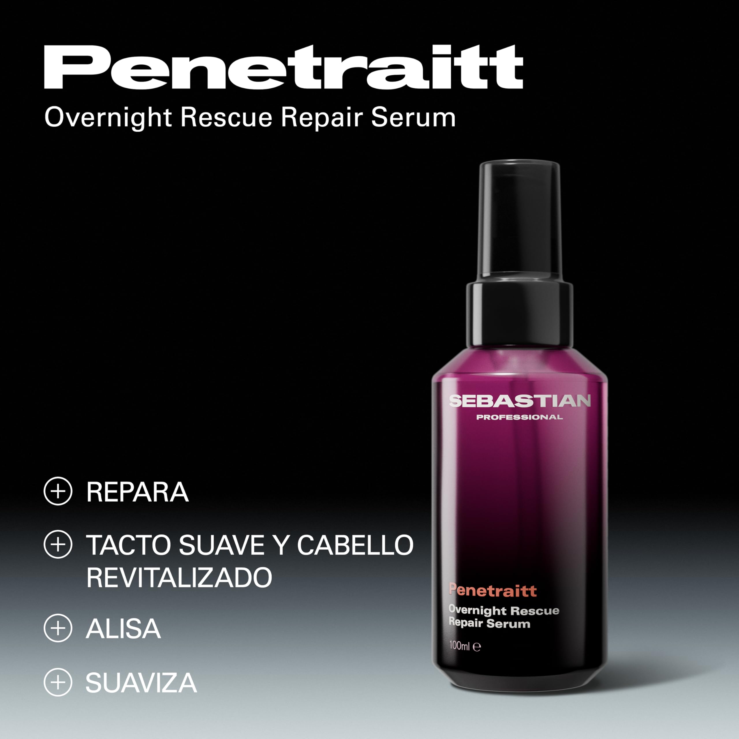 Sebastian Professional Penetraitt | Sérum | Sérum Reparador y Suavizante | Cabello Más Suave y Revitalizado | Para Cabello Dañado, Debilitado | 95ml