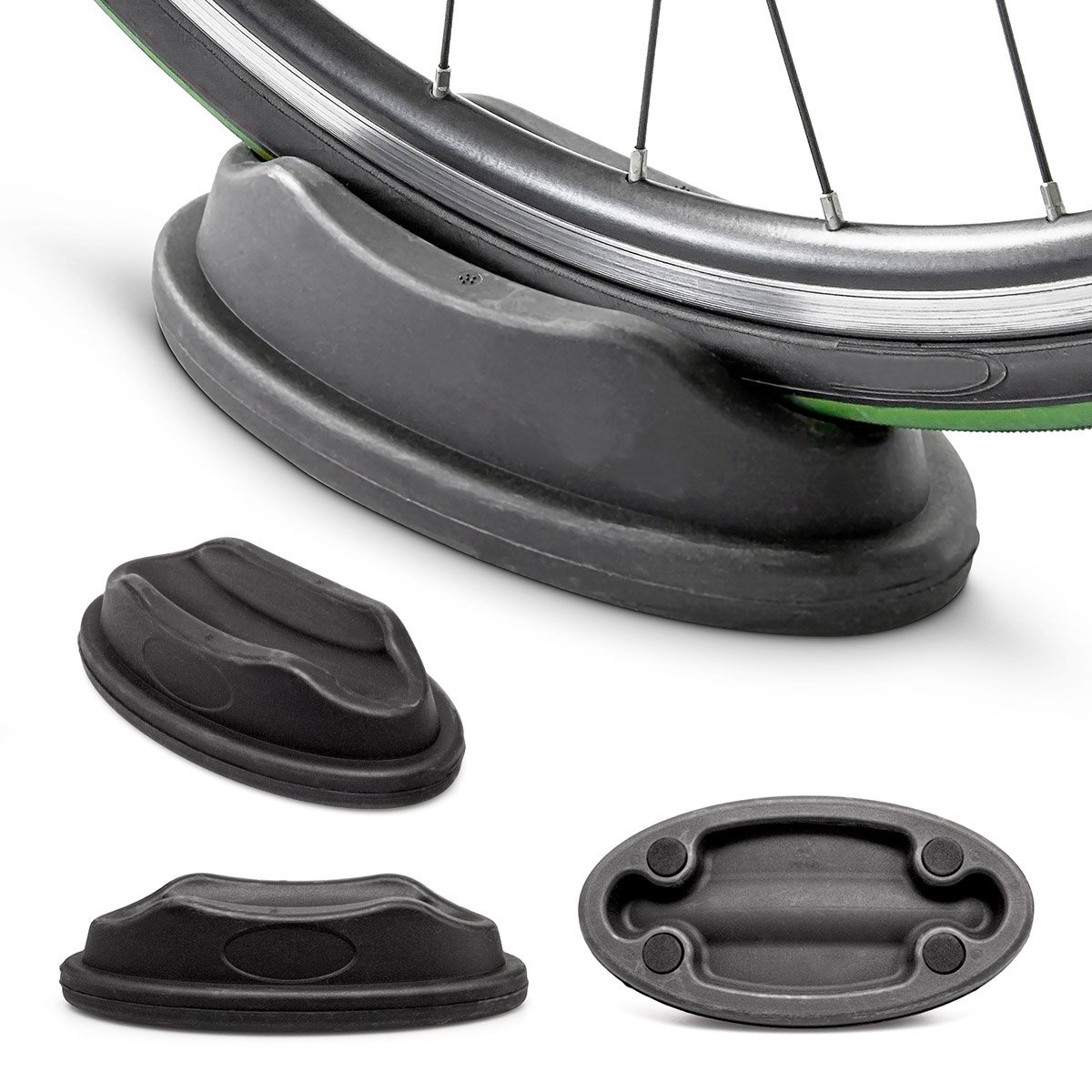 Relaxdays Rullo per Bicicletta - Relaxdays Trainer Pieghevole Bicicletta 6 velocità, Cerchi da 26-28, Blu e Verde Unisex Adulto