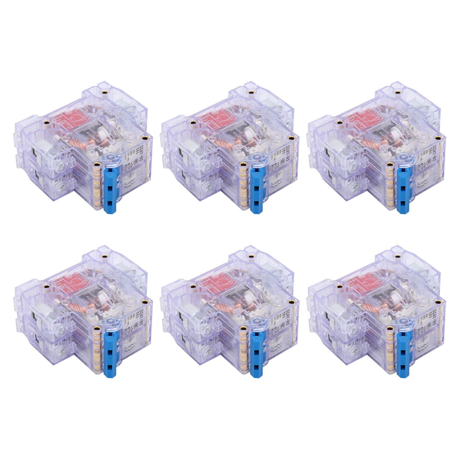 Mini wyłącznik automatyczny, 6 sztuk 940g Sprzęt zabezpieczający obwód do wtórnej dystrybucji do przeciążenia/zwarcia