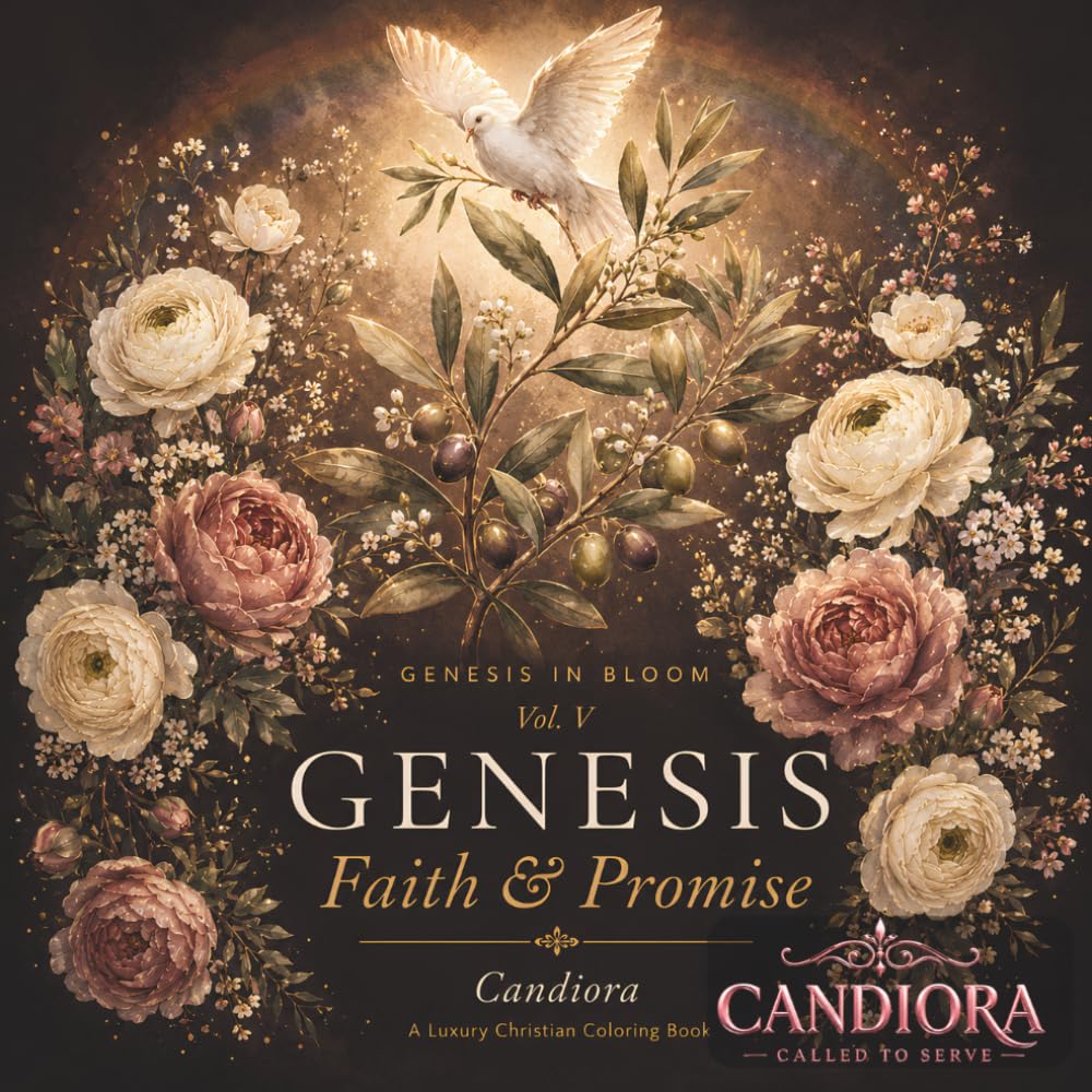 Genesis in Bloom: Faith & Promise: A Luxury Christian Coloring Book for Women — Noah, Abraham & the Covenant Promises of Genesis | Bible Story ... Stress Relief | Premium Scripture Art Gift