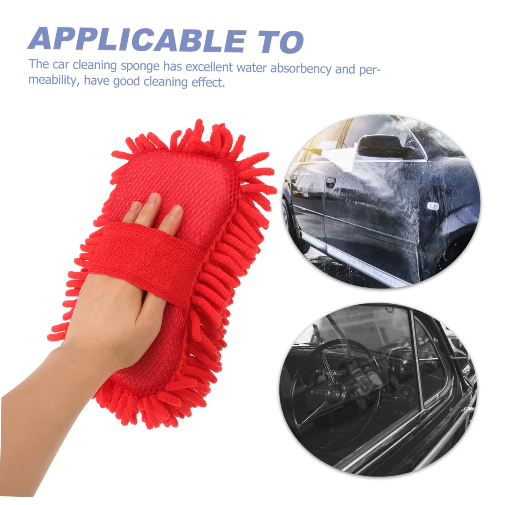 5piezas Esponja De Limpieza Ultra Absorbente para Coches Guante De Microfibra Reutilizable para Lavado De Vehículos y Limpieza De Ventanas para Automóviles y Usos El Hogar