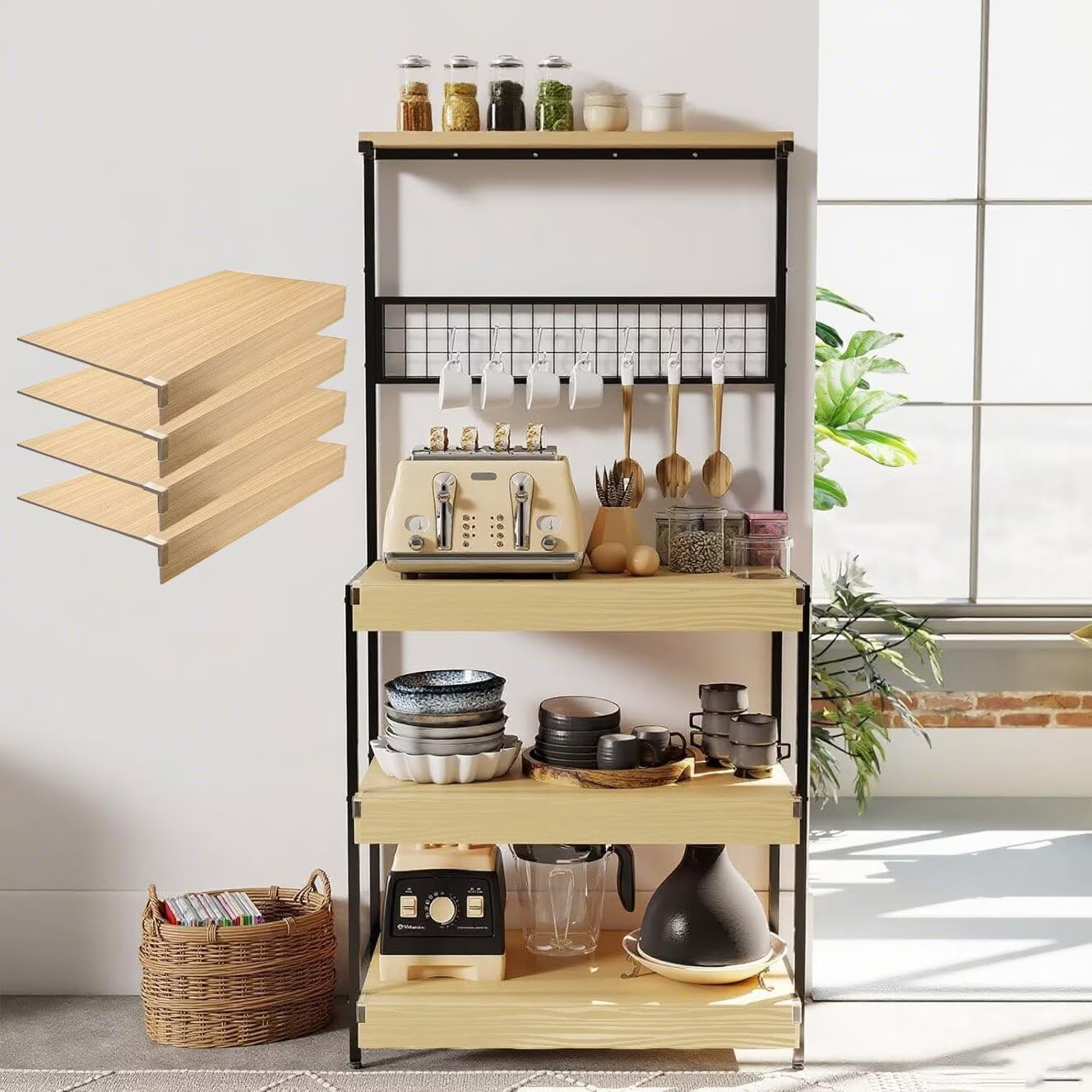 Foamed PVC Wire Shelf Cover 24 x 16 x 2 in 4 Pcs Wire Shelf Cover Removable for Pantry Shelving Closet Shelves Book Shelves, Oak Color