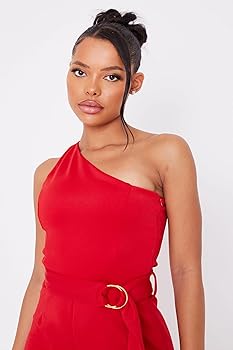 Amazon.com: UNIQUE 21 One Shoulder Wide Leg Jumpsuit for