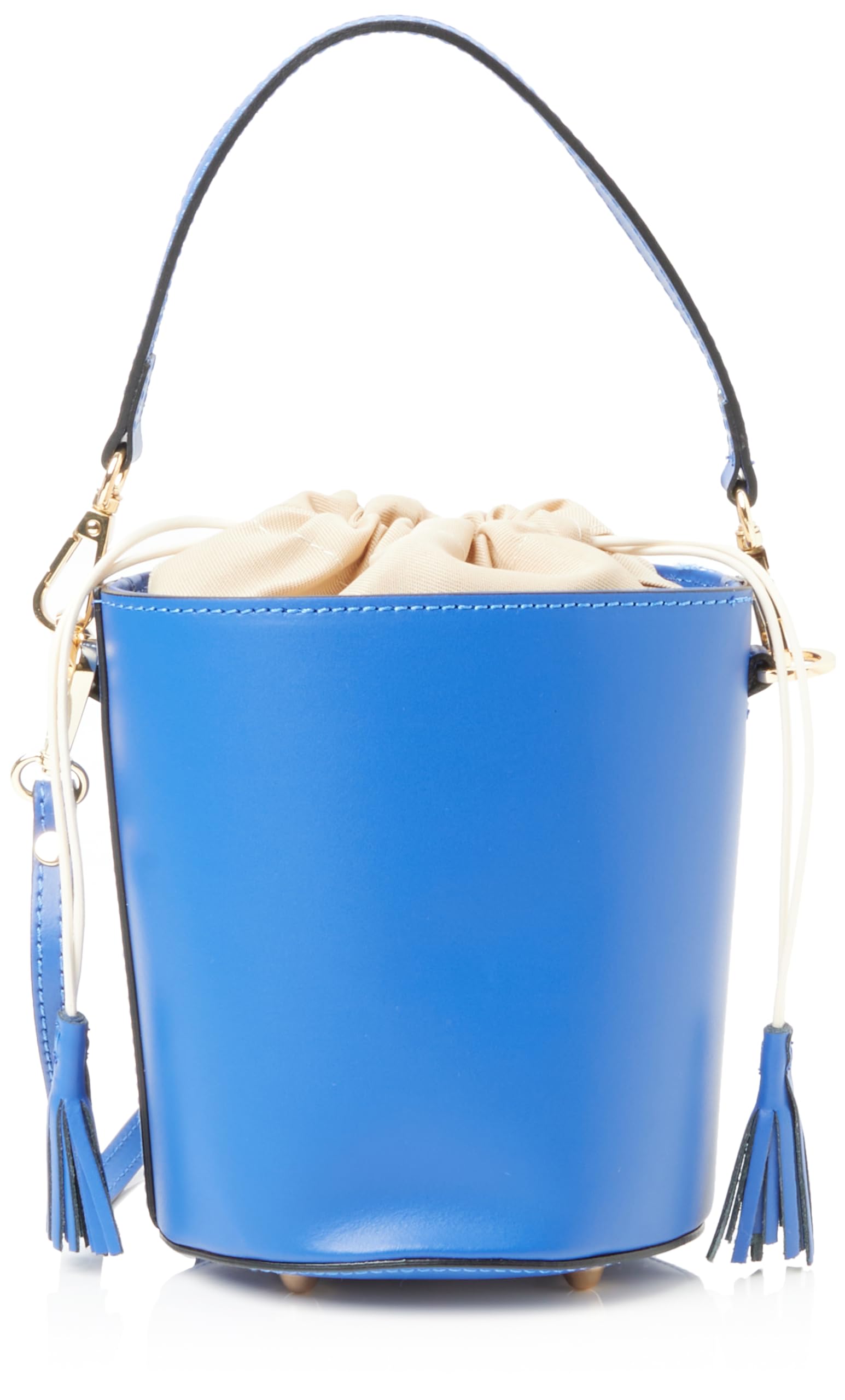 ZITHA Women's Leather Bucket Shoulder Bag, Blue, One Size