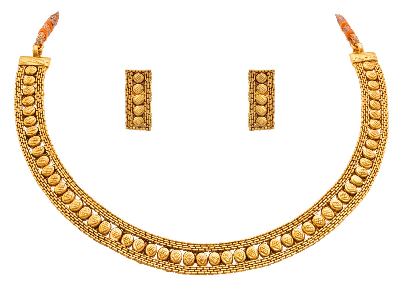 JFL - Jewellery for Less and Ethnic One Gram Gold Plated Patta Necklace Set with Earring for Girls n Women (B01G5N57V2) Amazon Price History, Amazon Price Tracker