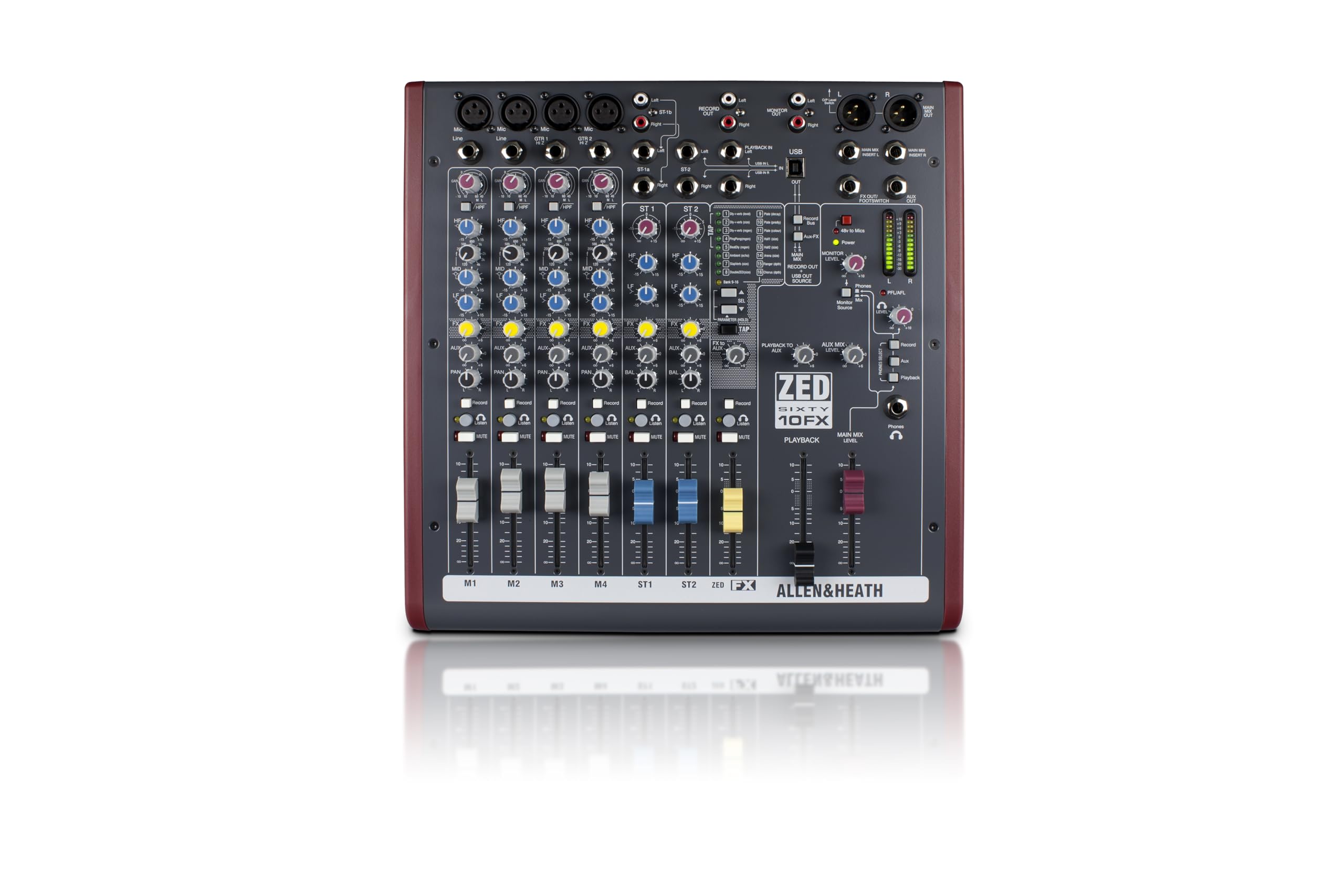 Allen & Heath ZED60-10FX 6-Channel Live and Studio Mixer with FX