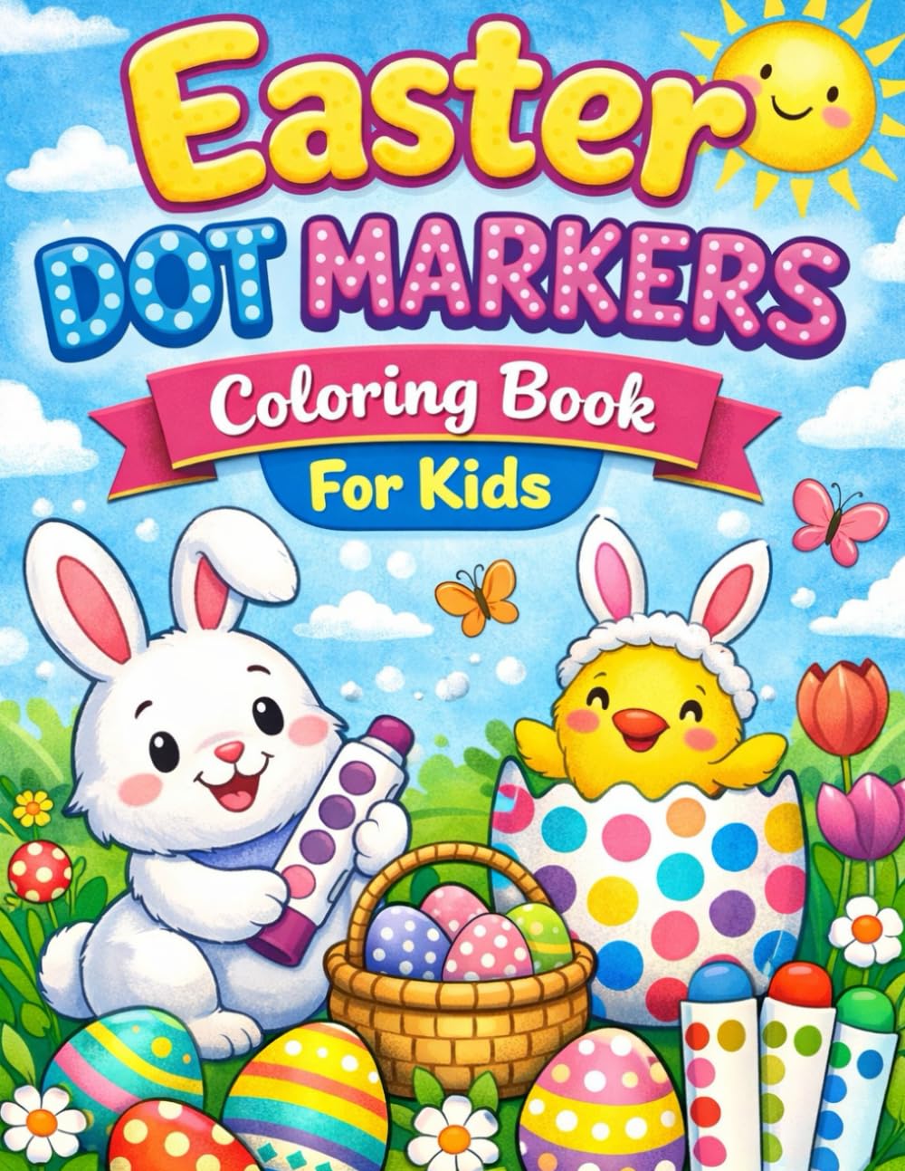 Easter Dot Markers Coloring Book for Kid: A Fun Easter Activity Book with 29 Drawings to Color and a Blank Page to Prevent Color Transfer (Ages 3-6)