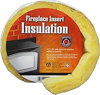 Meeco's Red Devil 1105 Fireplace Insert Insulation Strip - 10ft x 1.5in Fiberglass Seal with Adhesive Backing, Made in USA