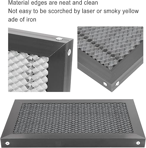 Miniatura 3 de Cama láser de panal de abeja, tablero de mesa de trabajo de panal de corte láser de 11.811 x 7.874 x 0.866 in, plataforma de panel de corte de panal