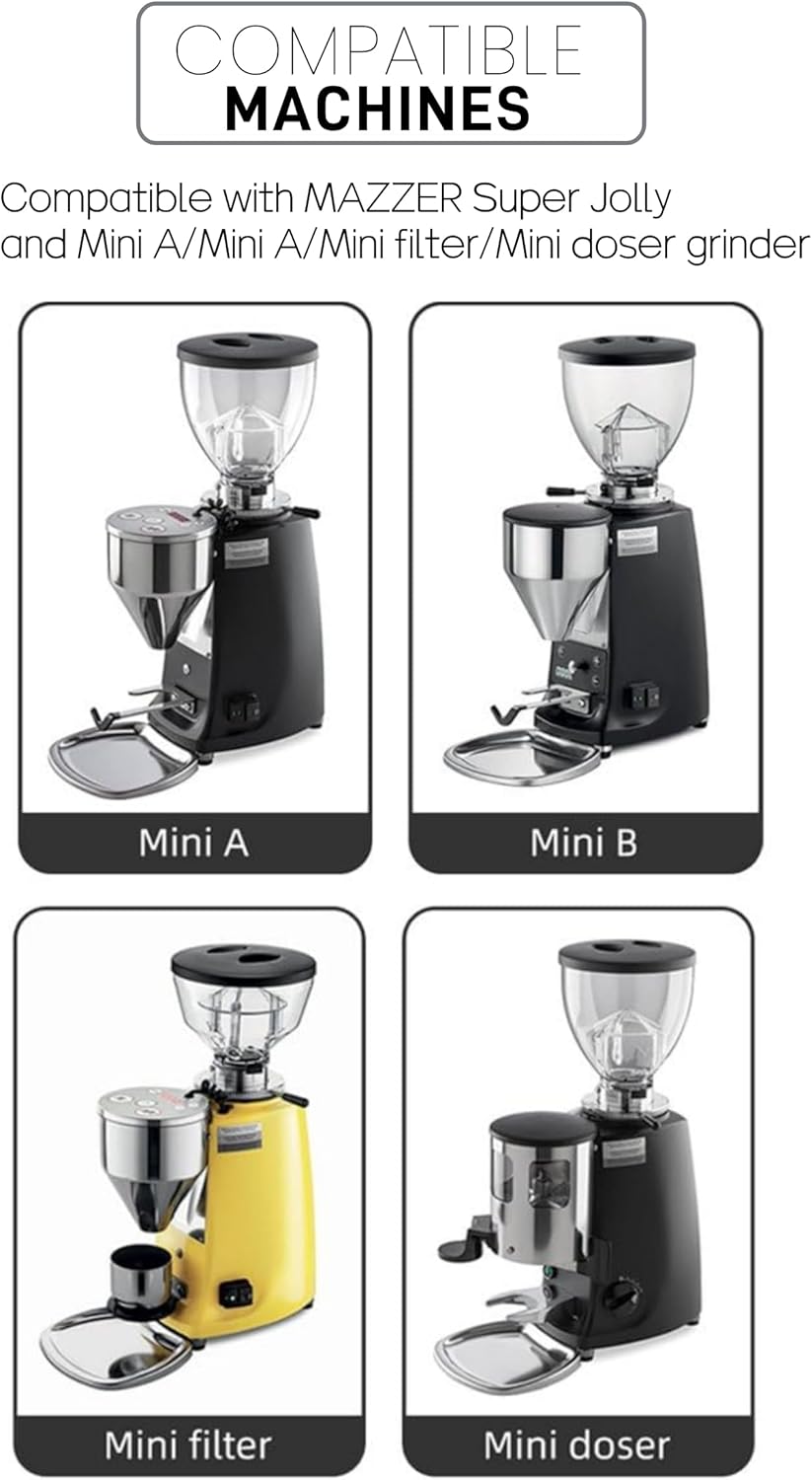 Single Dose Hopper for Mazzer Grinder Mini Series A/B/Filter/Mini doser, for Super Jolly Series Hand Pressure Cleaning Tool Blowing Coffee Bean Bin Accessories