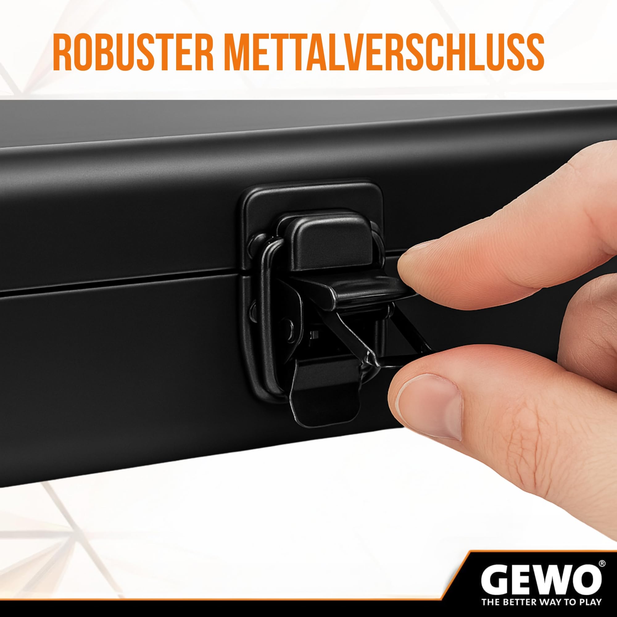 GEWO Double Mallette de Tennis de Table en Aluminium – Housse Robuste pour 2 Raquettes et 3 balles – Sac de Tennis de Table résistant aux Chocs avec Fermeture sécurisée – Idéal pour Les Tournois et