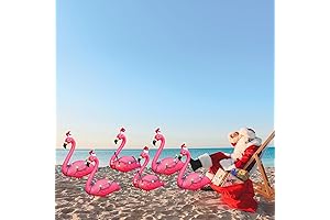 6 Sets Christmas in July Flamingo Statue Ornament Stakes