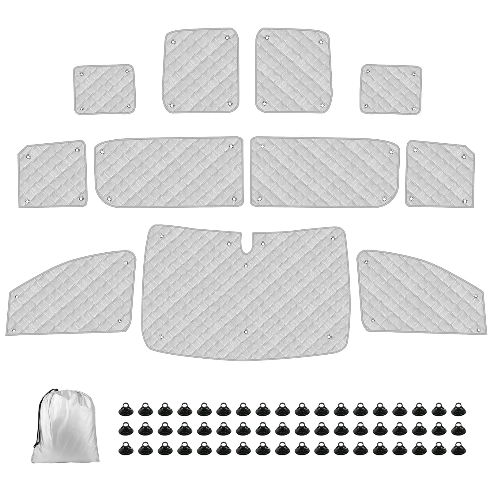 Protector de Parabrisas Compatible con Citroen Jumpy Fiat Scudo Peugeot Expert (LWB) 2007-2016 - Cubierta de Parabrisas de Coche, Parasol Coche Termico, Cubierta de Parasol Interna para Automóvil
