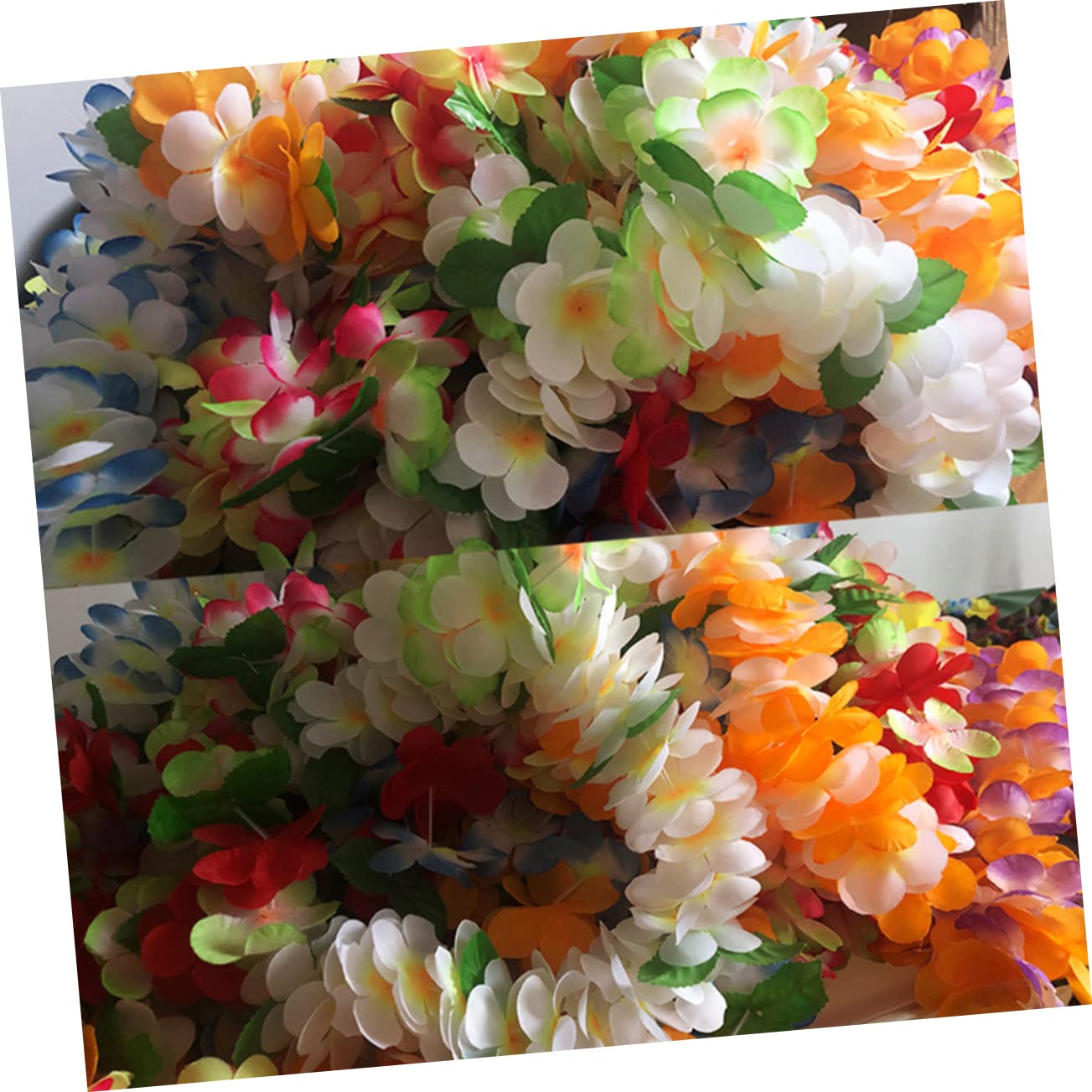 TOYANDONA 12 Pulseras De Flores Tropicales Pulseras De Flores Hawaianas Diadema De Flores Collar De Fiesta Hawaiano Collar Floral Hula Suministros De Decoración para Fiesta Luau