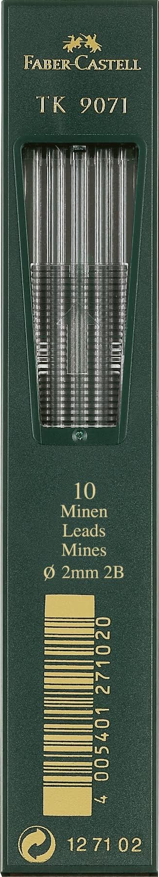 Faber-Castell - Leads for 2B Clutch Pencils 2 mm Pack of 10