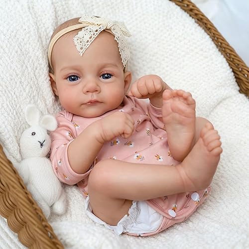 Miniatura 10 de SCOM Muñecas de Bebé Reborn Realistas - Muñecas de Bebé Recién Nacido Realistas de 18 Pulgadas Adorable Niña, Muñeca de Bebé de la Vida Real con
