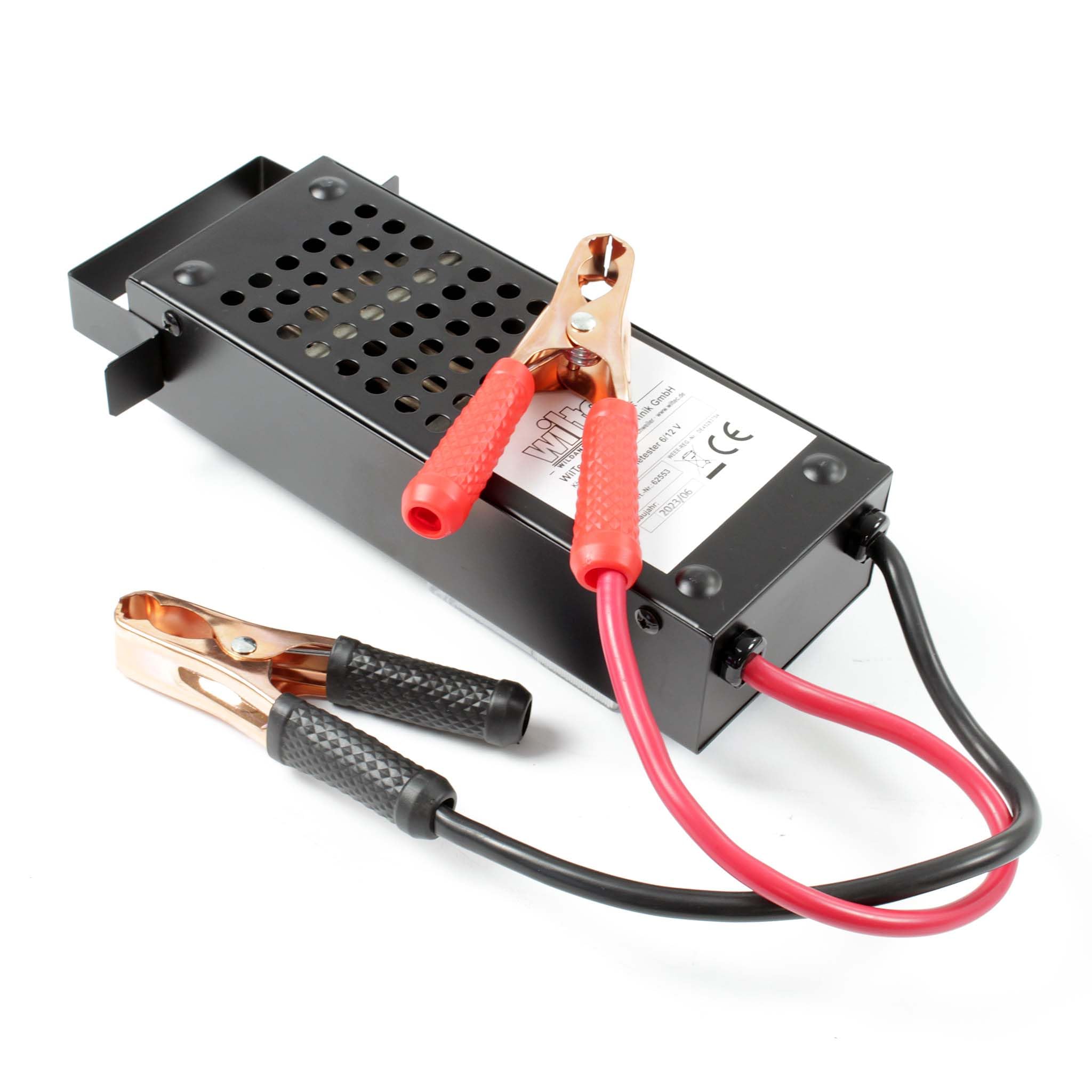 Comprobador de baterías de 6V y 12V con 2 Pinzas, medidor del Sistema de batería de vehículos