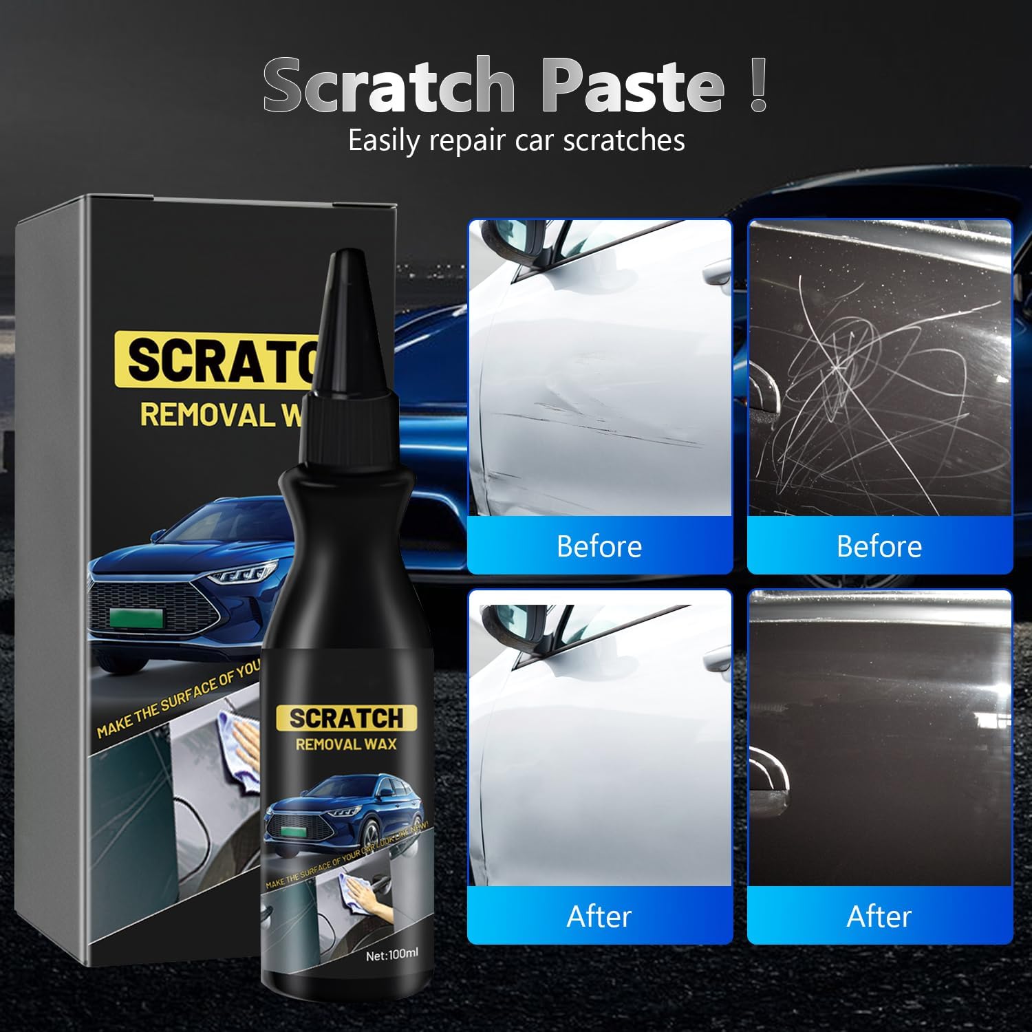 EFFACE RAYURES VOITURE Platinum 20sec Anti-rayures Peinture Carrosserie 100ml EUR 15,00 - FR