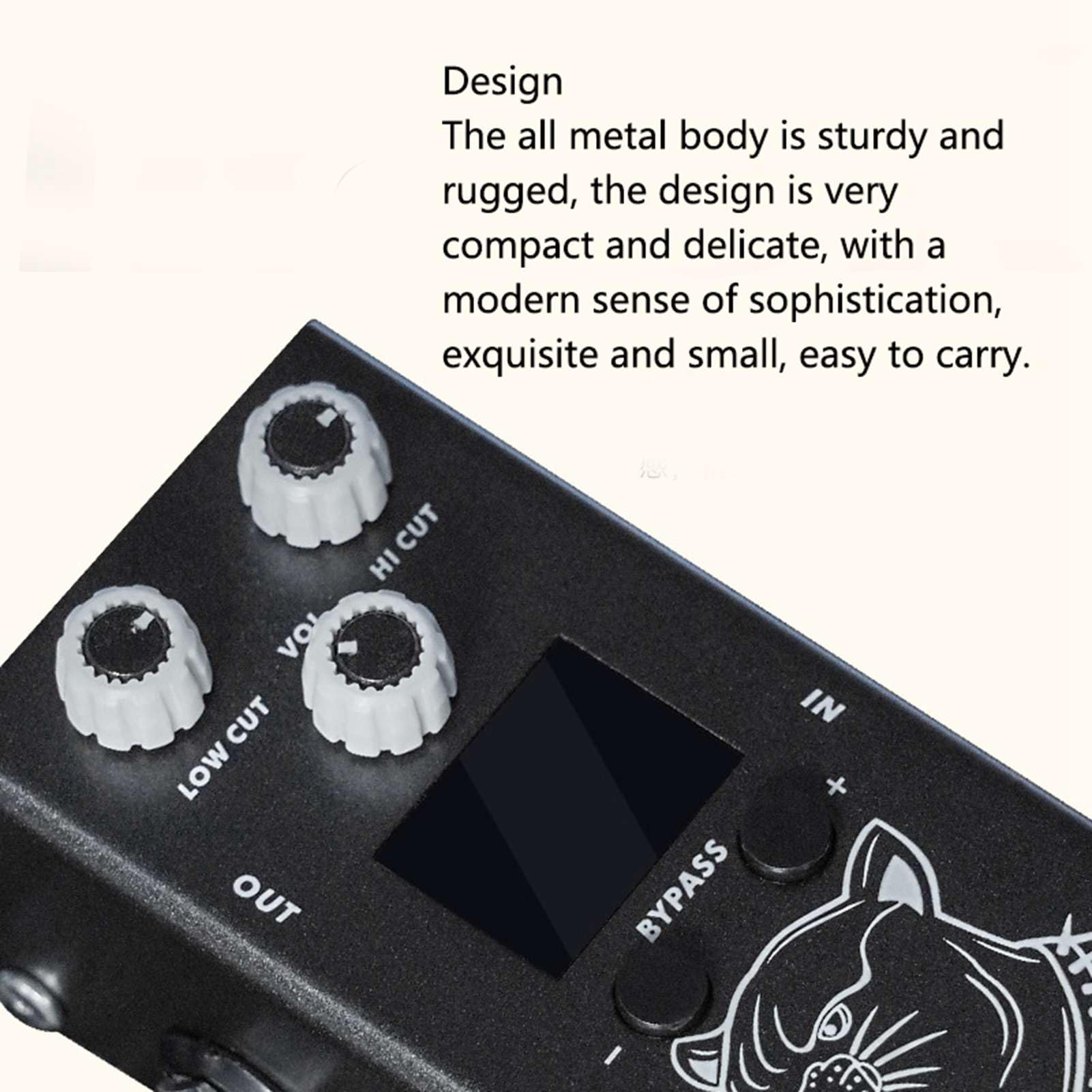 Luocute Pedał Efektów Gitarowych, 9 Możliwości Wyboru brzmień Pedał Efektów Analogowych z True Bypass i Interfejsem 6,35 Mm, do Gitary Elektrycznej i Basu
