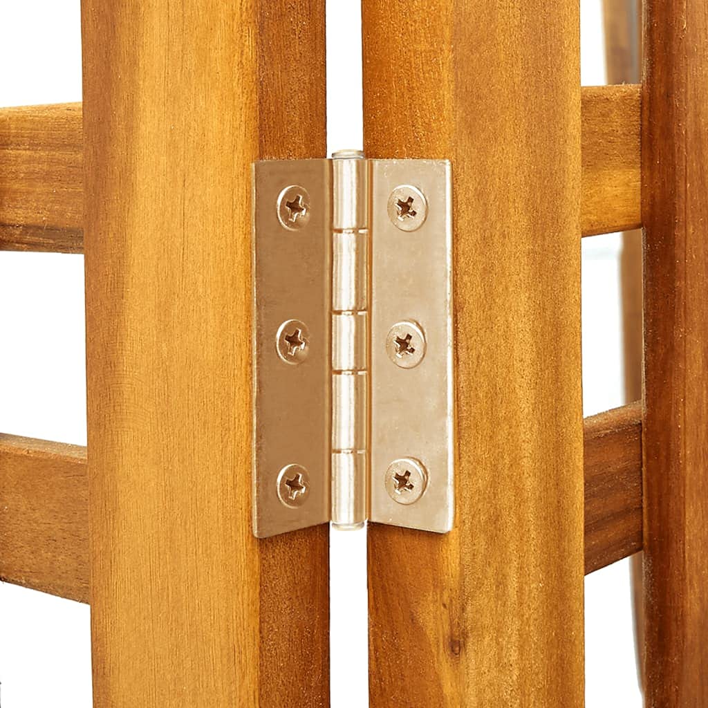 Biombo de madera maciza de acacia de 3 piezas, 121 x 2 x 170 cm, plegable, plegable, independiente, para interior y exterior, privacidad