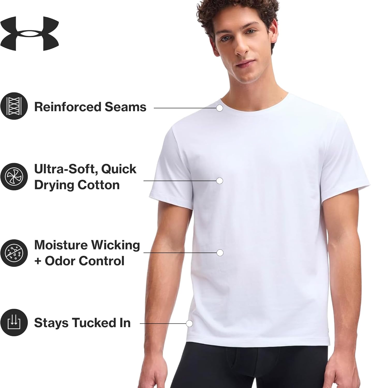 Under Armour Performance Men's Tech Mesh Crew Neck Undershirt, Soft & Comfortable Plain Base Layer T-Shirt for Everyday - Image 6