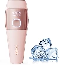 Wavytalk Laser Hair Removal Device,Painless Ice Cooling IPL Hair Removal,Max 24J High Energy Hair Removal Machine for Face Bikini Line Armpit Leg Back,Corded (Pink)