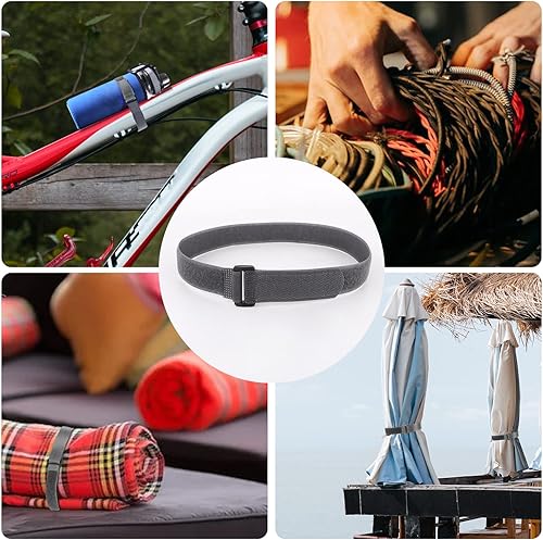 Miniatura 7 de LUTER Correa para sombrilla de patio, 6 correas ajustables de nailon para sombrilla de patio, correa de amarre para sombrilla de patio, correa