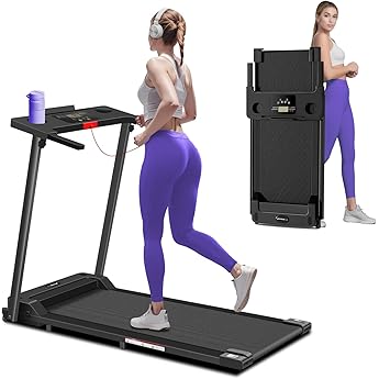 Treadmill FITFIU Fitness MC-160 Ultra Compact Folding Treadmill, Maximum Speed 8Mph, Running Surface, Power 3Hp, 12 Training Programmes