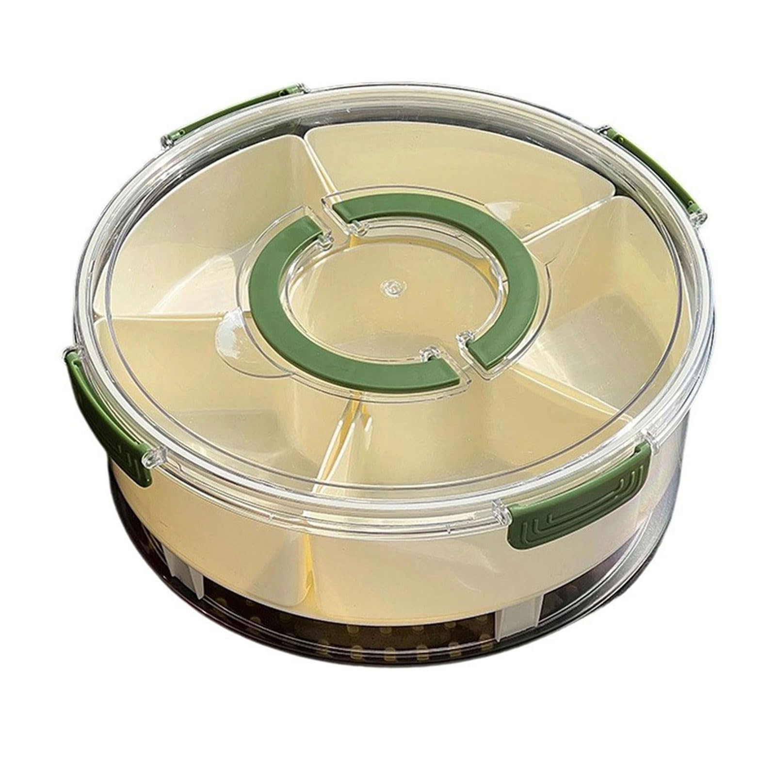 YROHGKPN PET+PP Camping Food Container with Divided Sections and Ice Compartment Meal Preparation Boxf or Picnics Use Camping Picnics Insulated Food Container