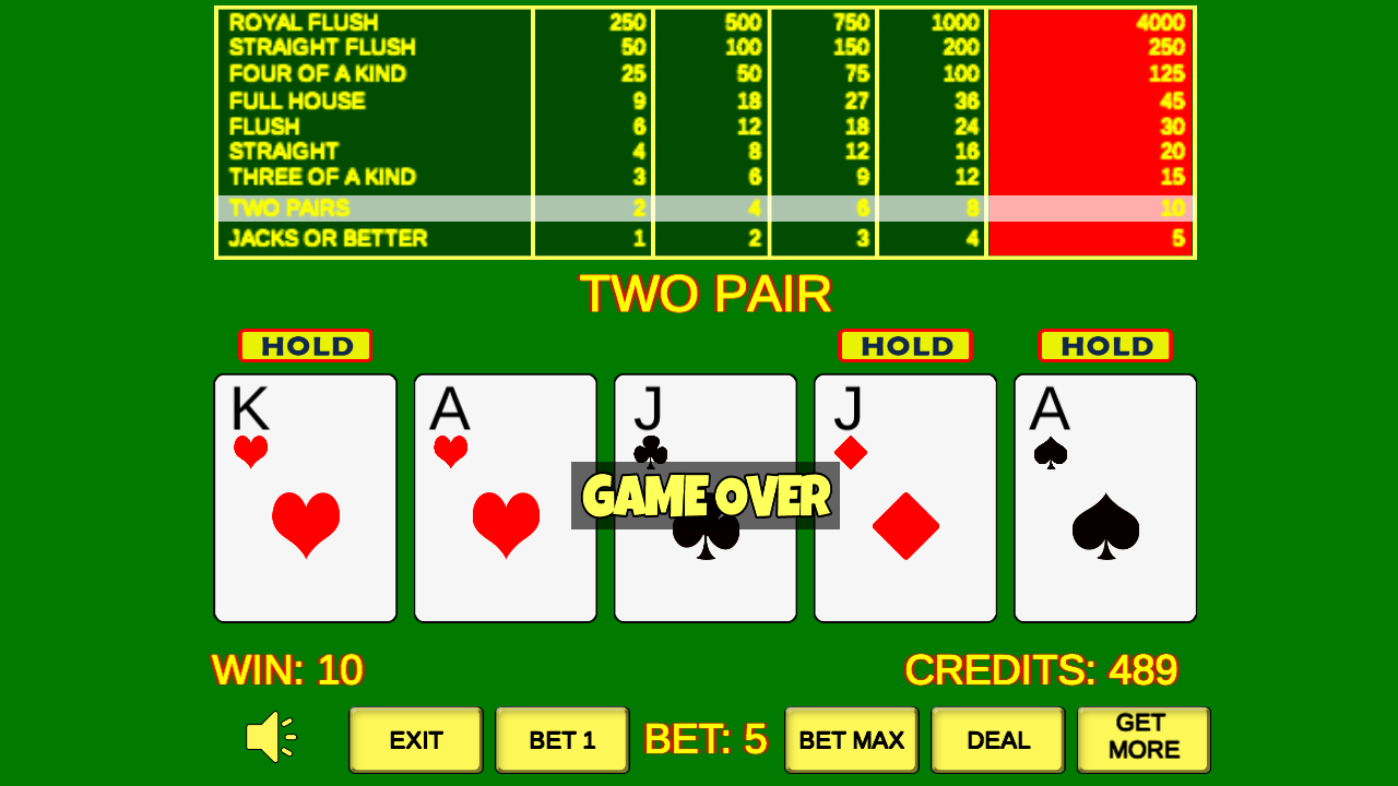Video Poker Jacks Or Better Game App on Amazon Appstore