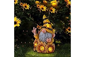 Whimsical Garden Gnome with Solar Light: A Buzzing Delight for Outdoor Decor