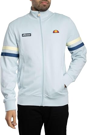 ellesse Men's Roma Track Jacket, Light Blue/Blue, XL