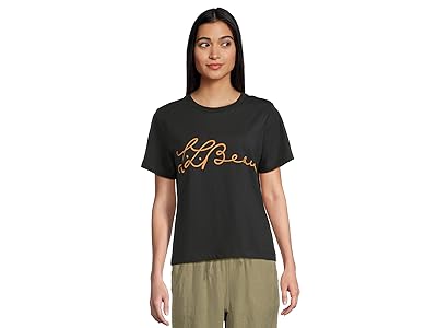 L.L.Bean Signature Premium Essential Novelty Short Sleeve T-Shirts Women