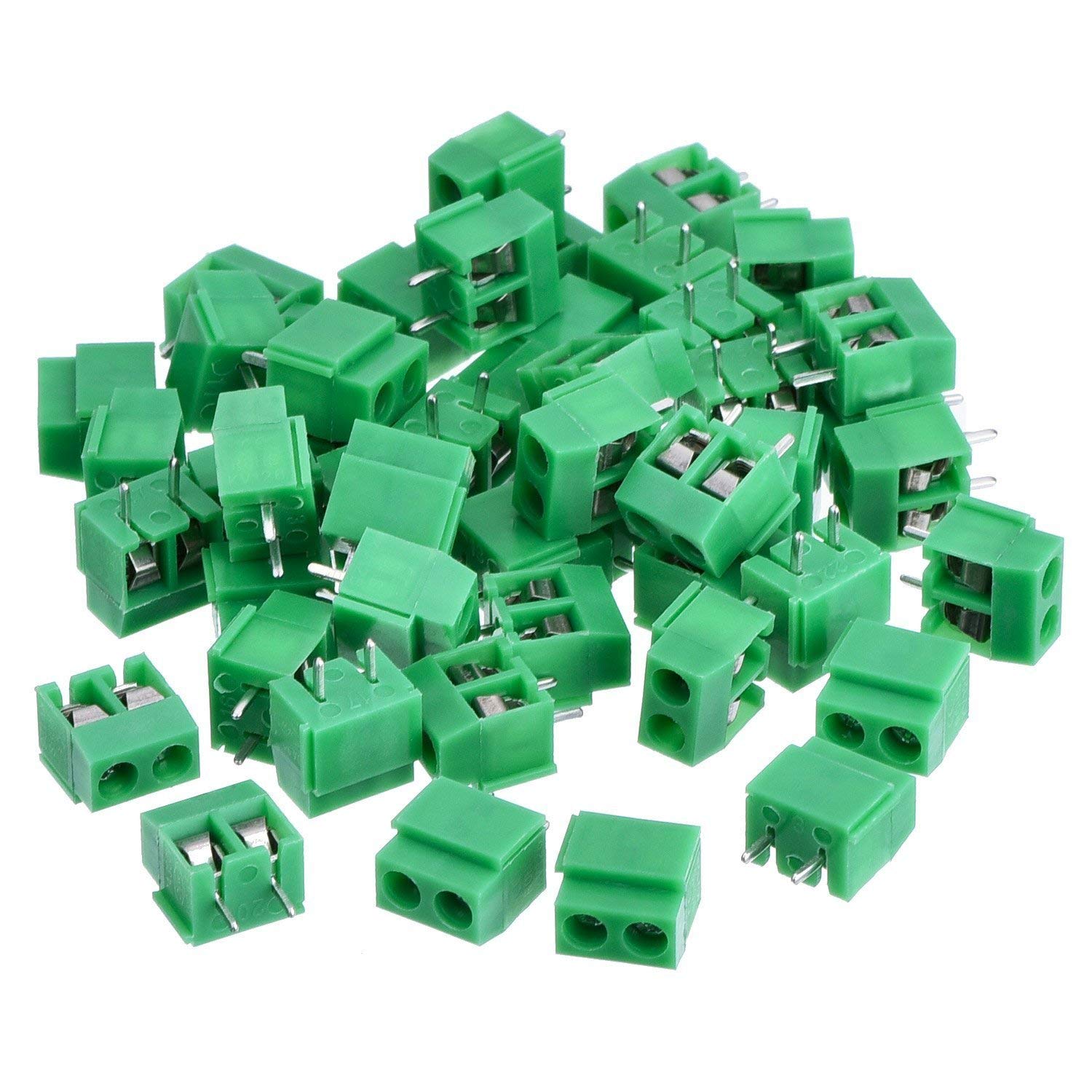 TECHDELIVERS® Screw Terminal Block PCB mount block wire connector 5mm PITCH (50Piece 2PIN)-image-17